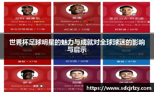 世界杯足球明星的魅力与成就对全球球迷的影响与启示